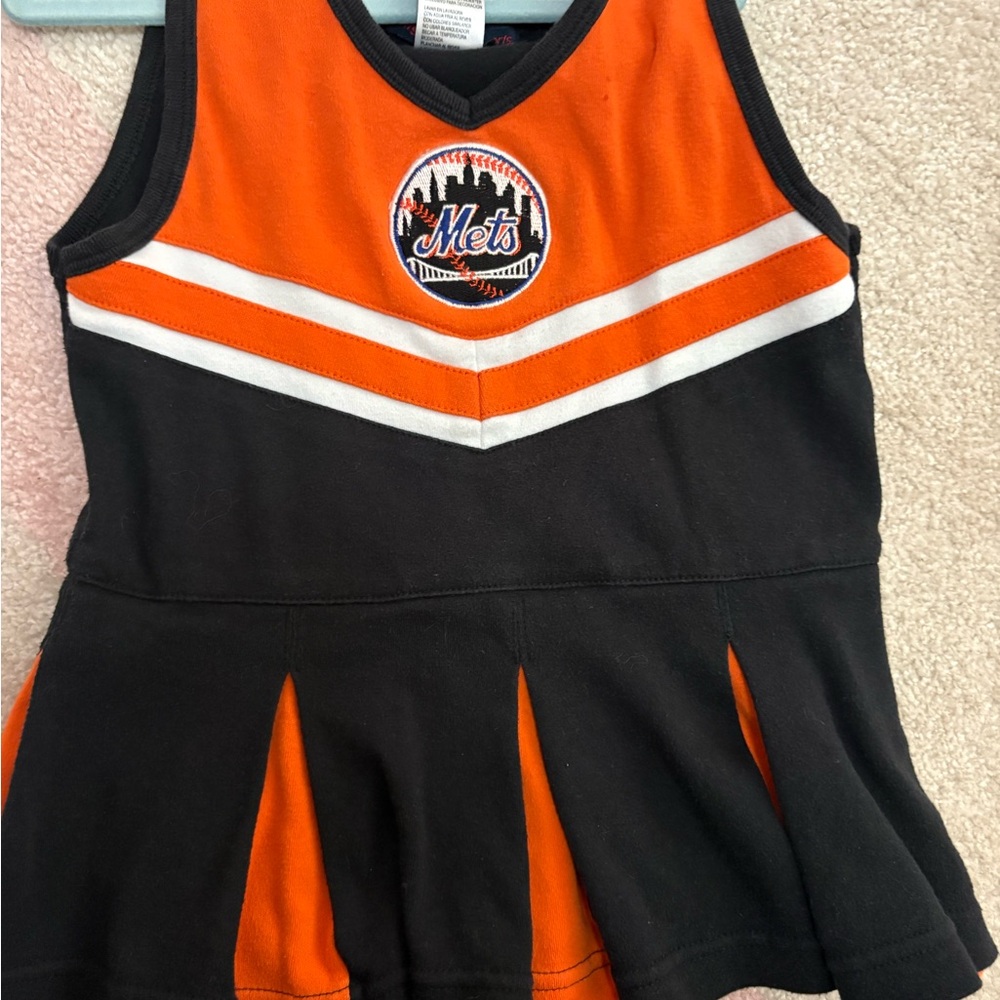 Kids Orange and Black Sleeveless Dress